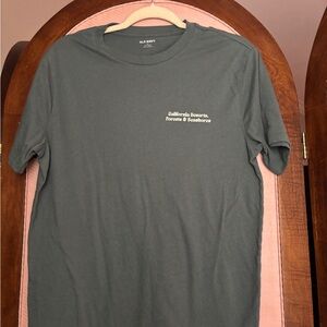 Old Navy Men's Forest Green Crewneck Graphic Tee